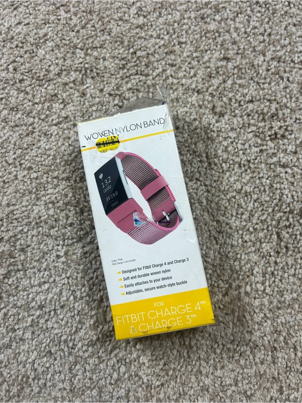 Fitbit Replacement Bands 2 Pack Pink Hot Pink Woven Nylon Watch Straps